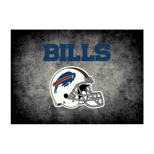 Buffalo Bills distressed style area rug