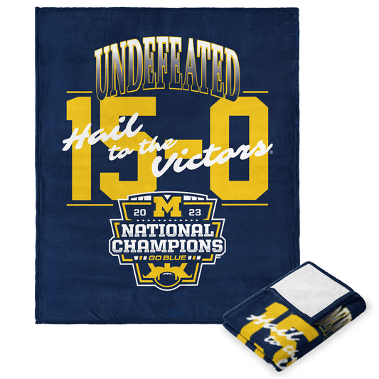Michigan Wolverines Undefeated NCAA Football Champs throw blanket