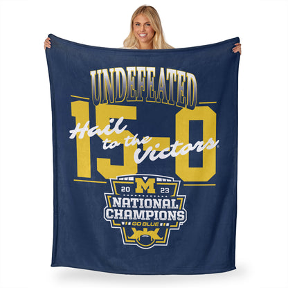 Michigan Wolverines Undefeated NCAA Football Champs throw blanket 2