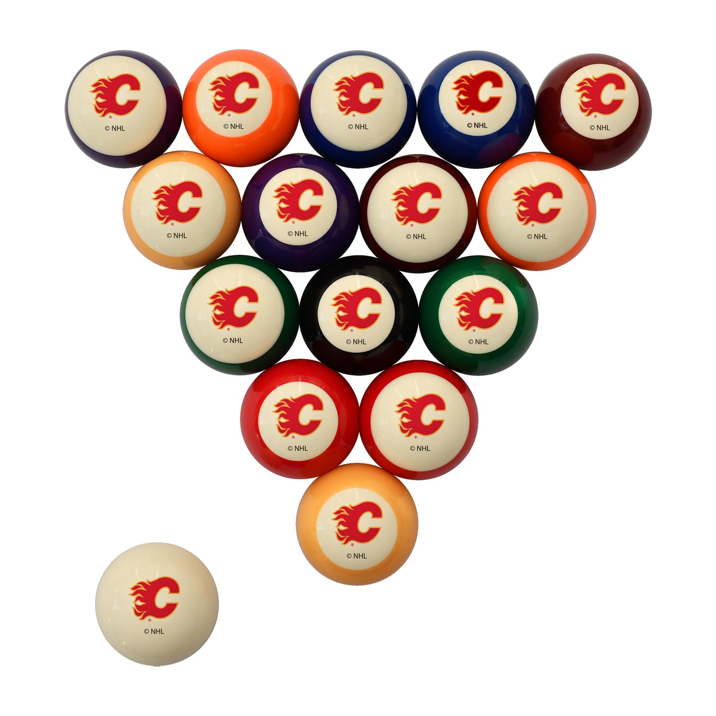 Calgary Flames logo billiards balls