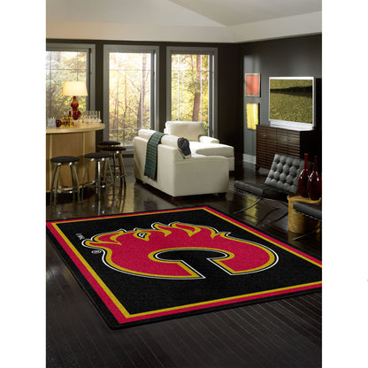 Calgary Flames spirit style area rug life