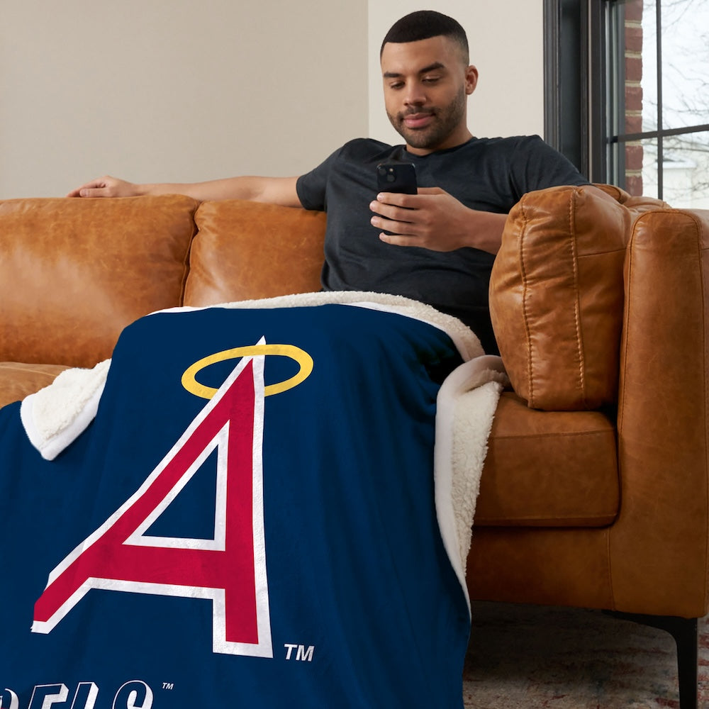 California Angels CC throwback sherpa blanket