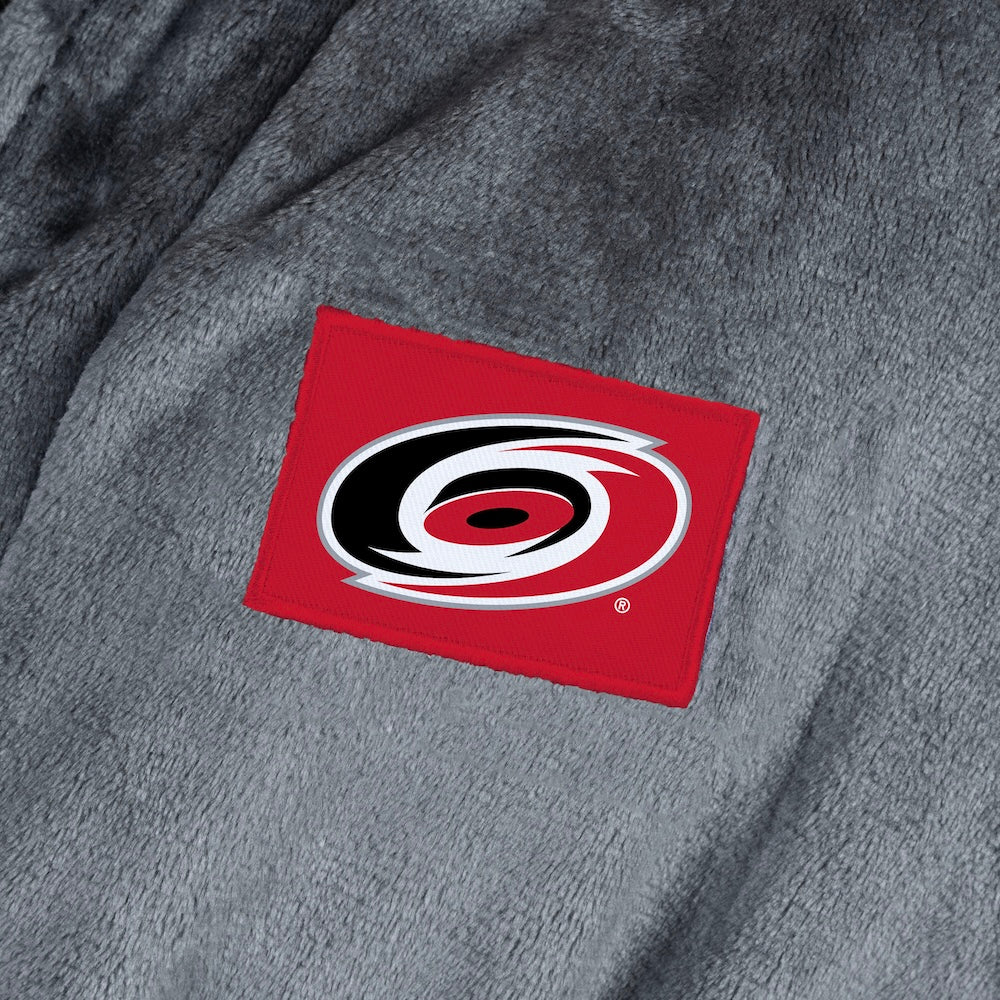 Carolina Hurricanes silk touch charcoal bathrobe logo patch