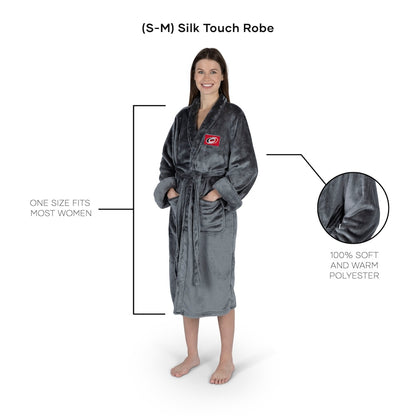 Carolina Hurricanes silk touch charcoal women bathrobe