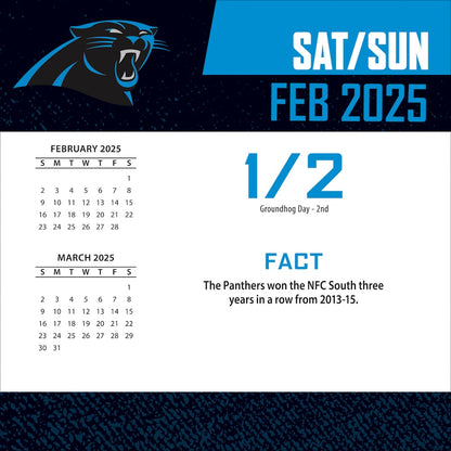 Carolina Panthers 2025 Fact-A-Day Box Desk Calendar Feb