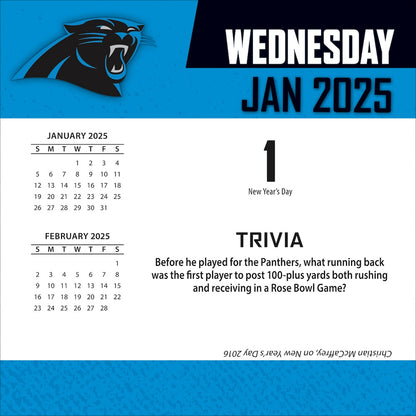 Carolina Panthers 2025 Fact-A-Day Box Desk Calendar Jan