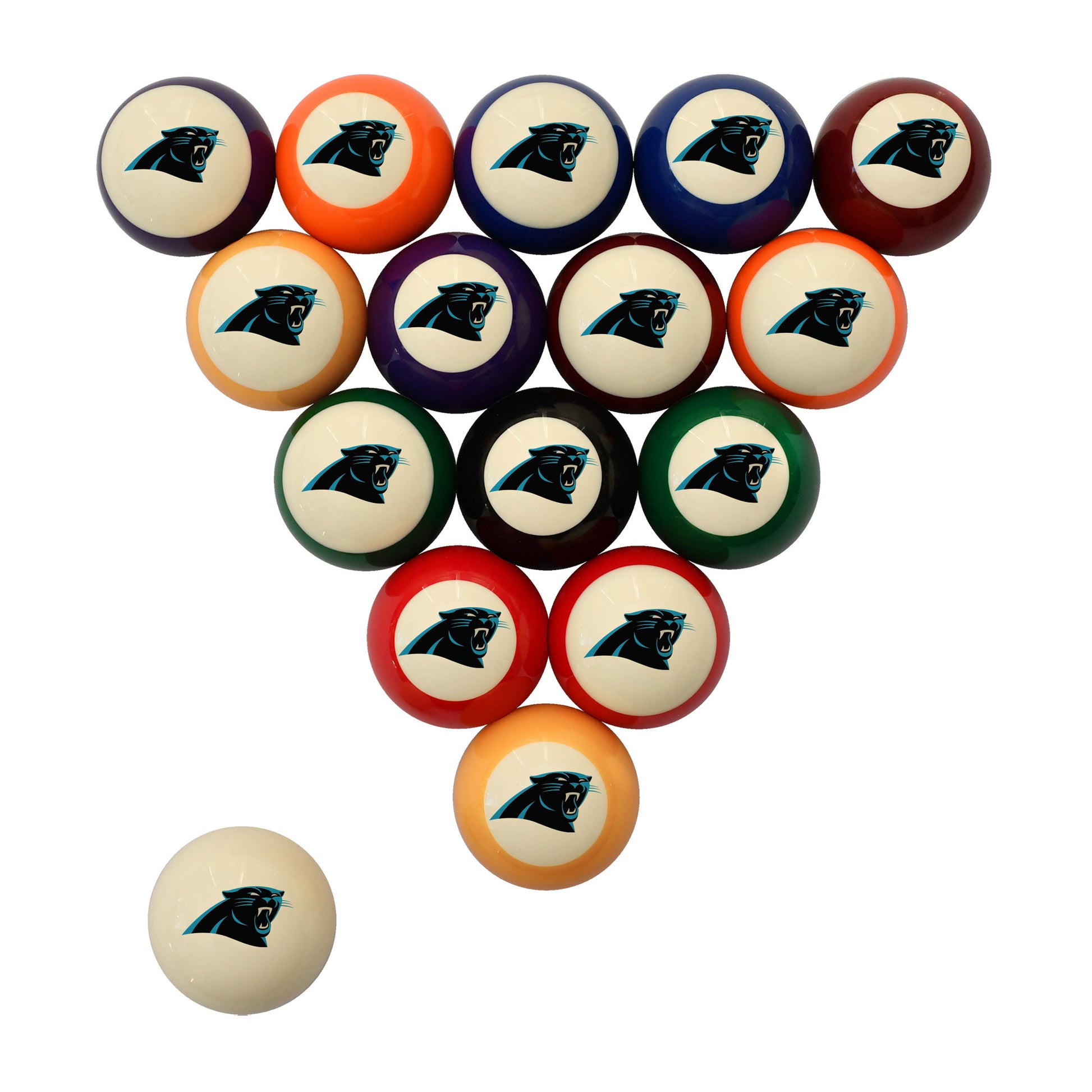 Carolina Panthers logo billiards balls