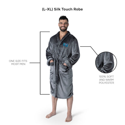 Charlotte Hornets silk touch charcoal men bathrobe