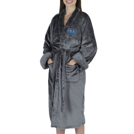 Charlotte Hornets silk touch charcoal bathrobe