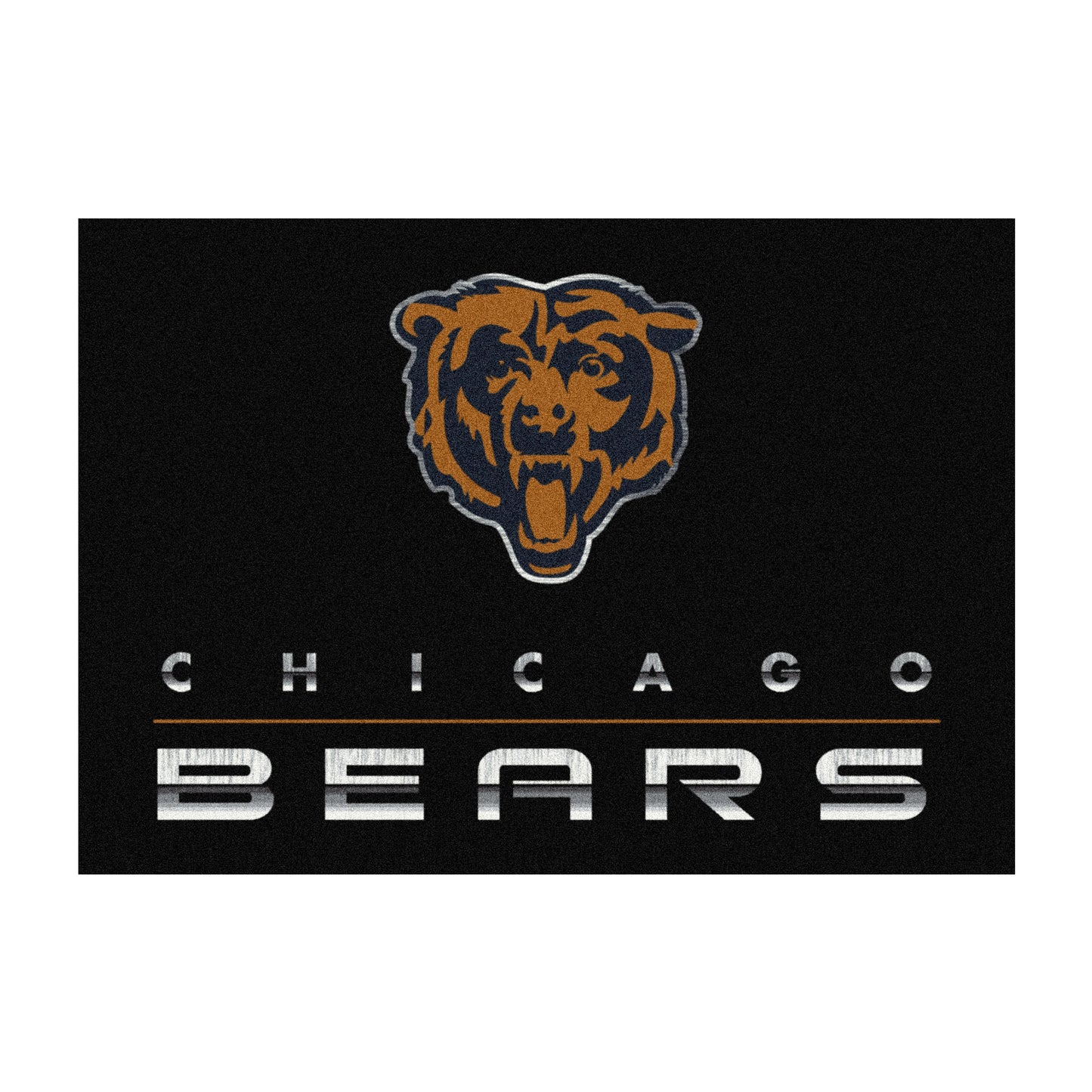 Chicago Bears chrome style area rug