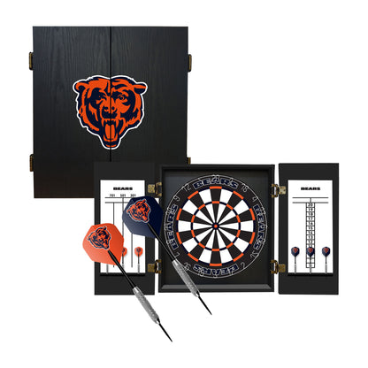 Chicago Bears Dart Board Cabinet Set