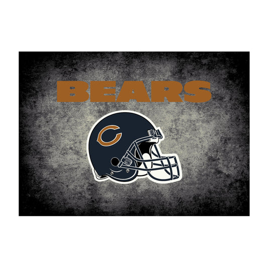 Chicago Bears distressed style area rug