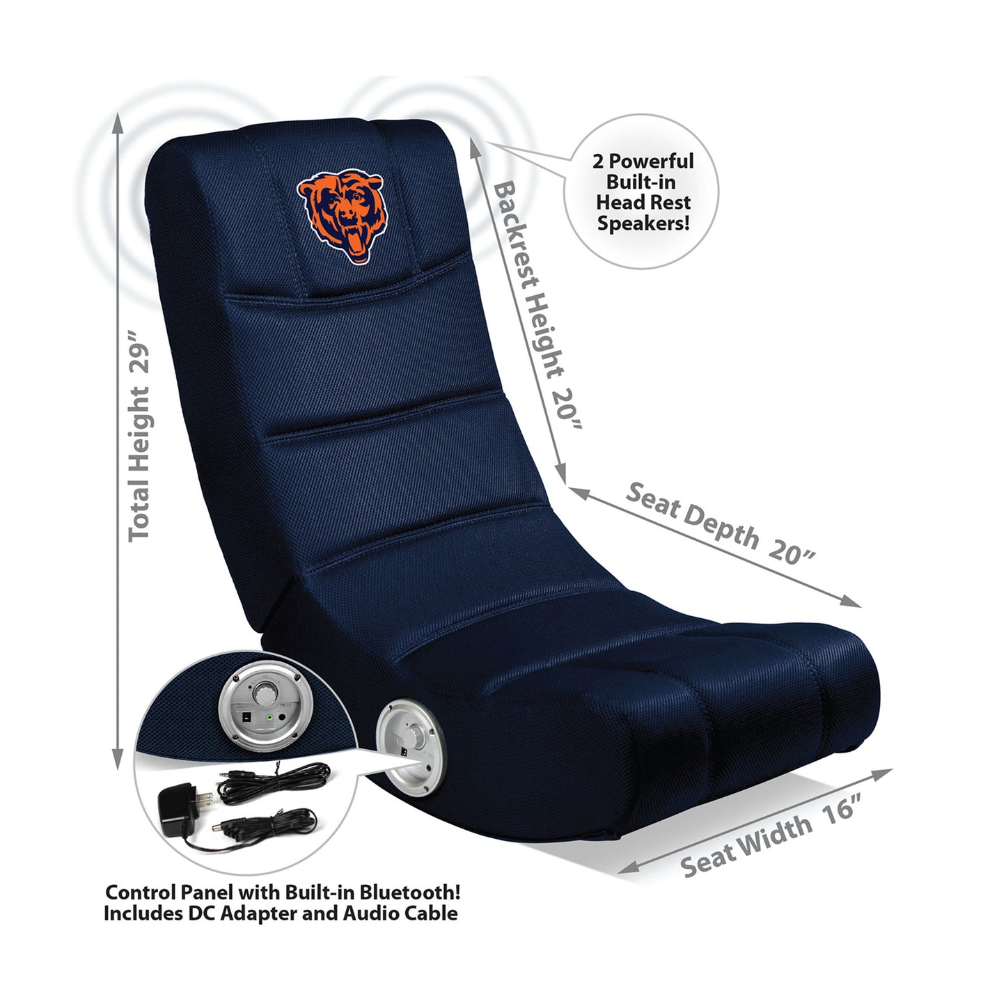 Chicago Bears kids gaming rocking chair