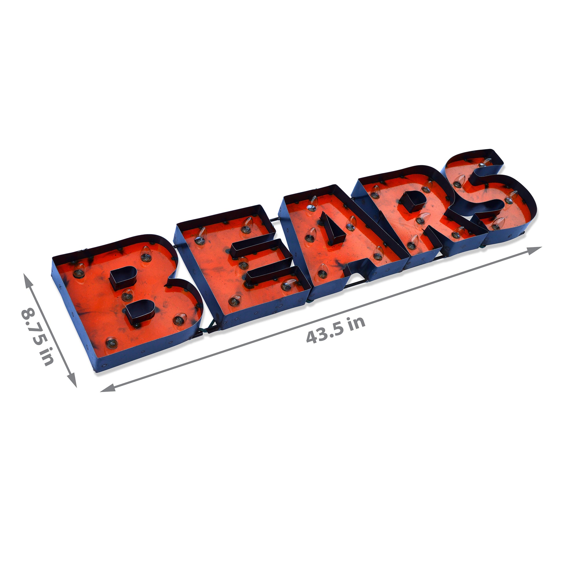 Chicago Bears lighted metal retro sign