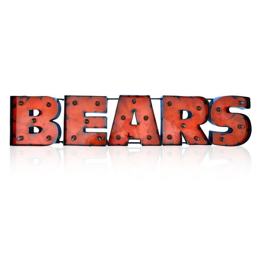 Chicago Bears lighted metal sign