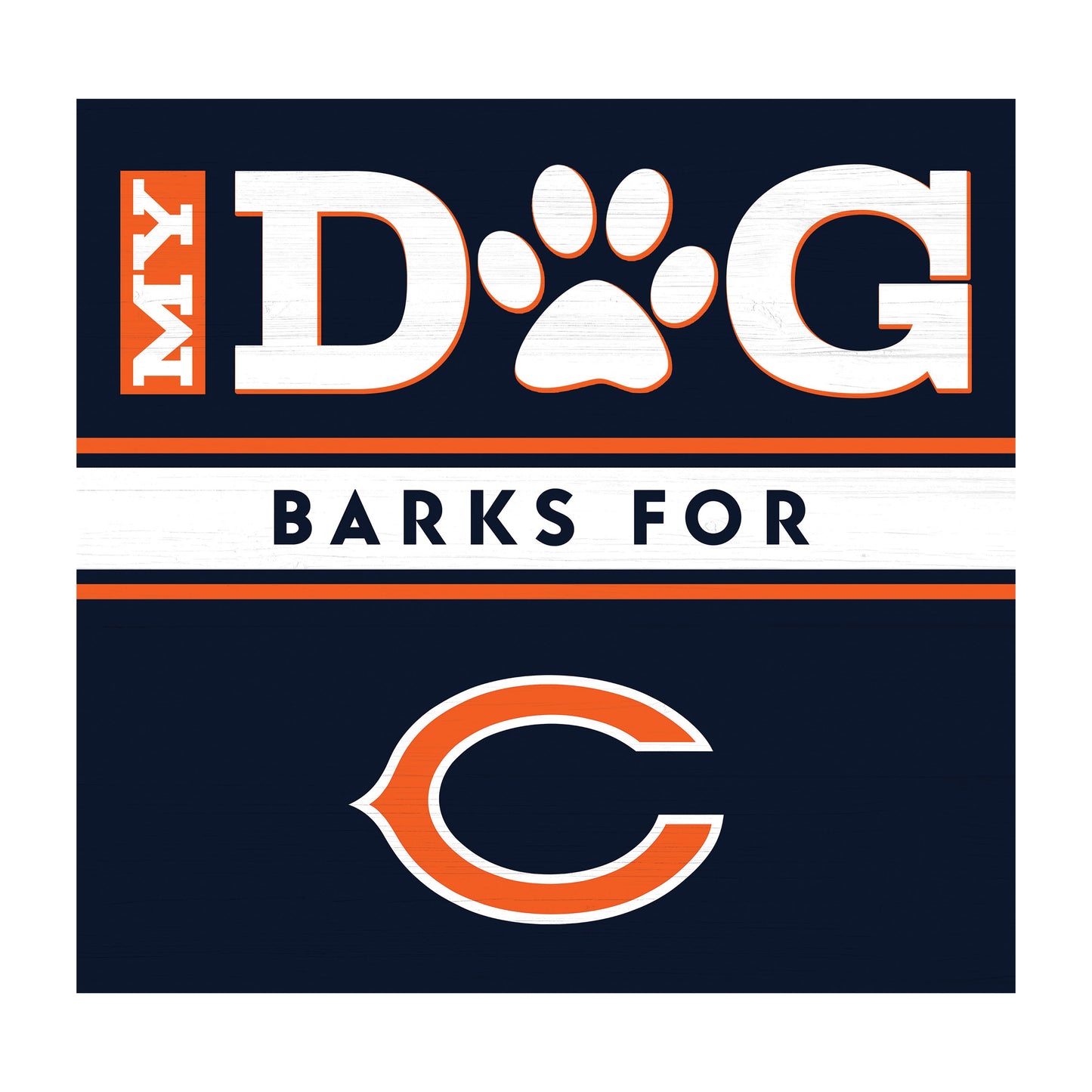 Chicago Bears dog sign
