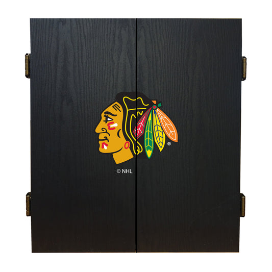 Chicago Blackhawks Dart Board Cabinet