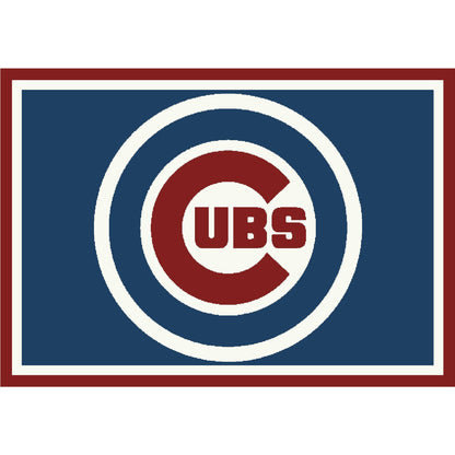 Chicago Cubs distressed style area rug