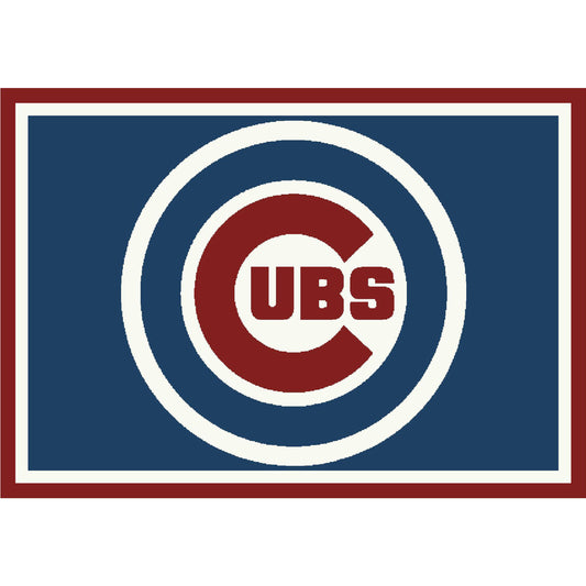 Chicago Cubs distressed style area rug