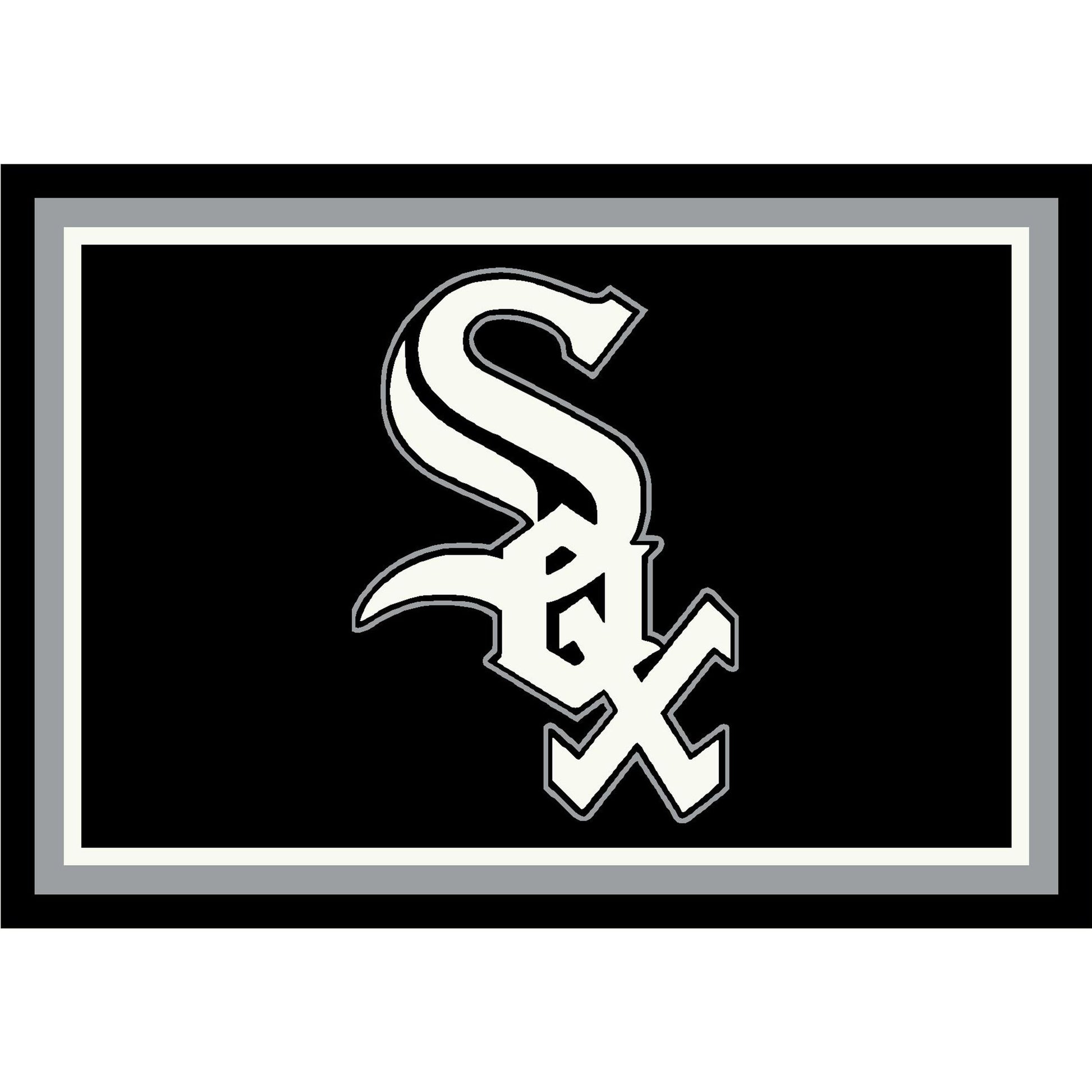 Chicago White Sox distressed style area rug