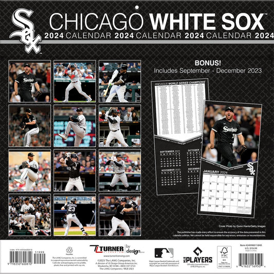 Chicago White Sox Team Photos Wall Calendar Back