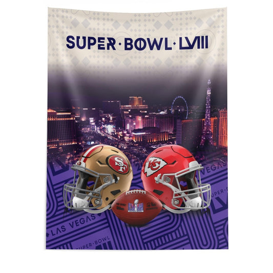 49ers vs Chiefs Super Bowl Poster 50 x 60 wall hanging