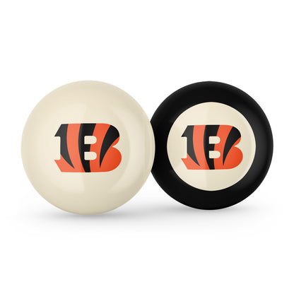 Cincinnati Bengals cue ball and 8 ball