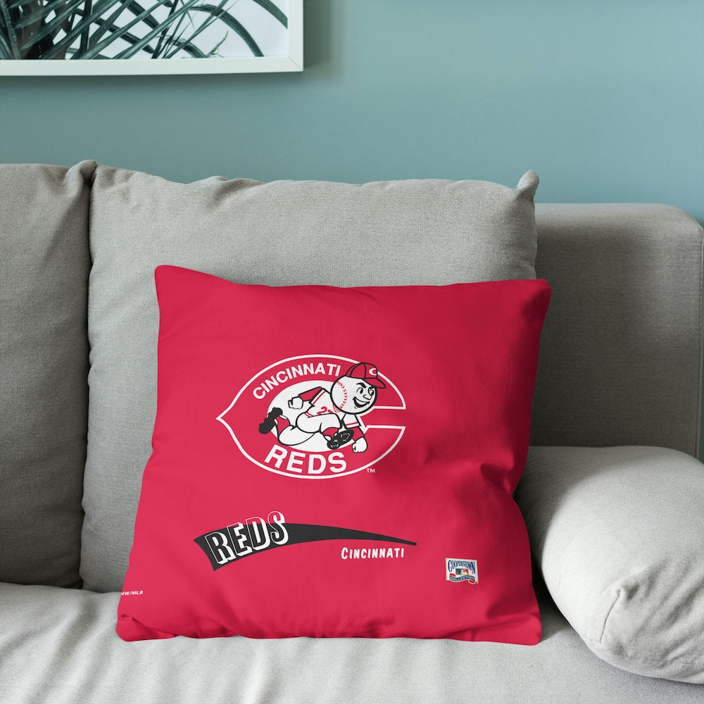 Cincinnati Reds old school logo pillow