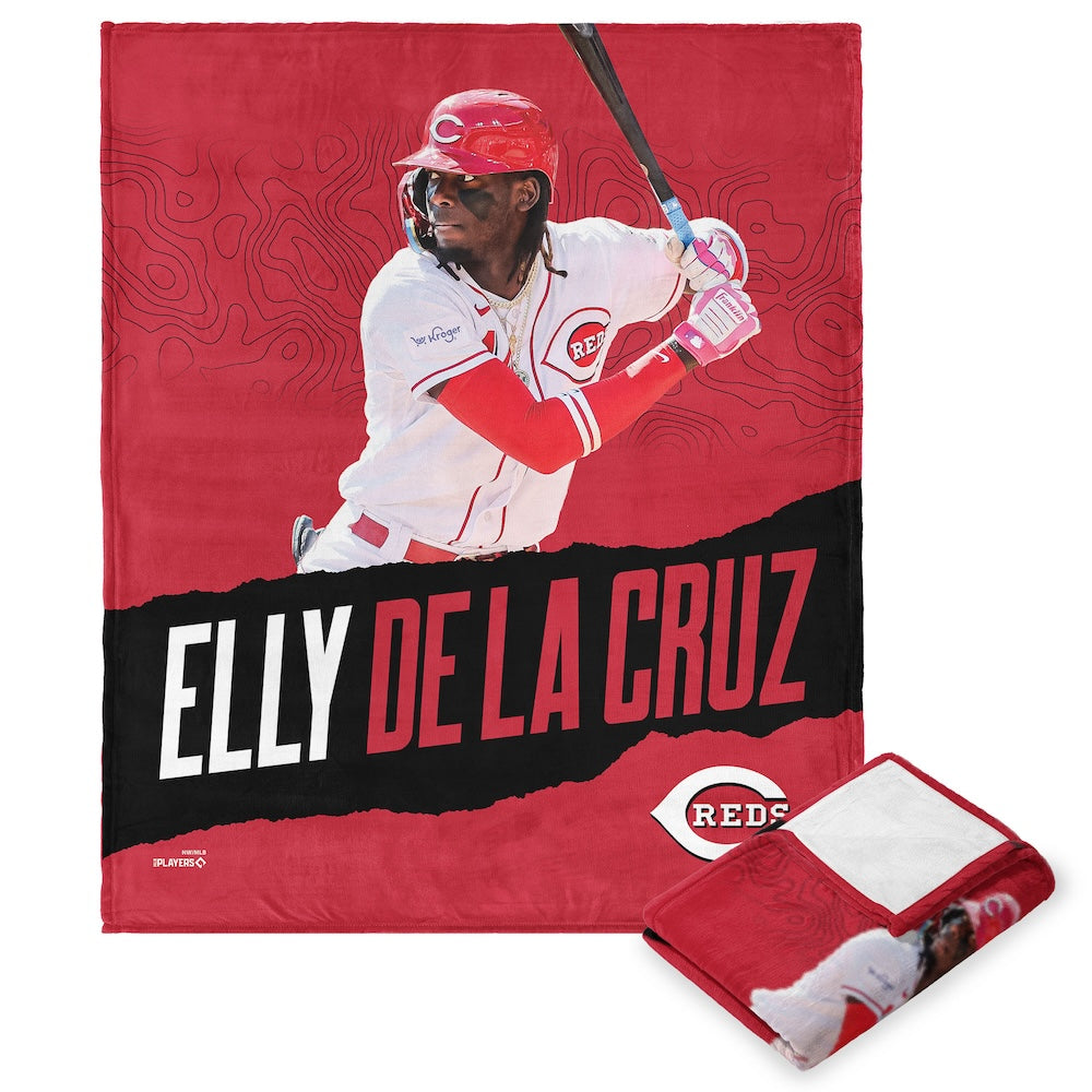 Cincinnati Reds Elly De La Cruz silk touch throw blanket