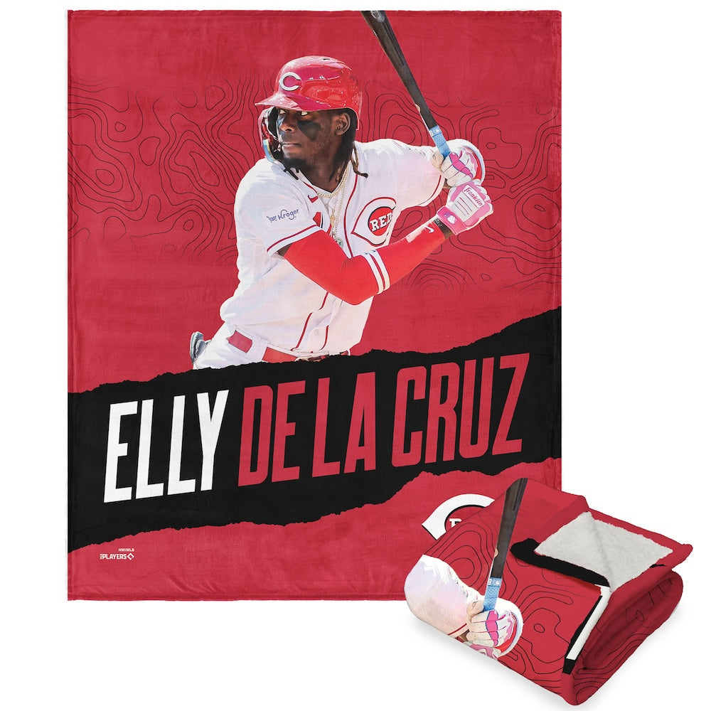 Cincinnati Reds Elly De La Cruz Sherpa Blanket