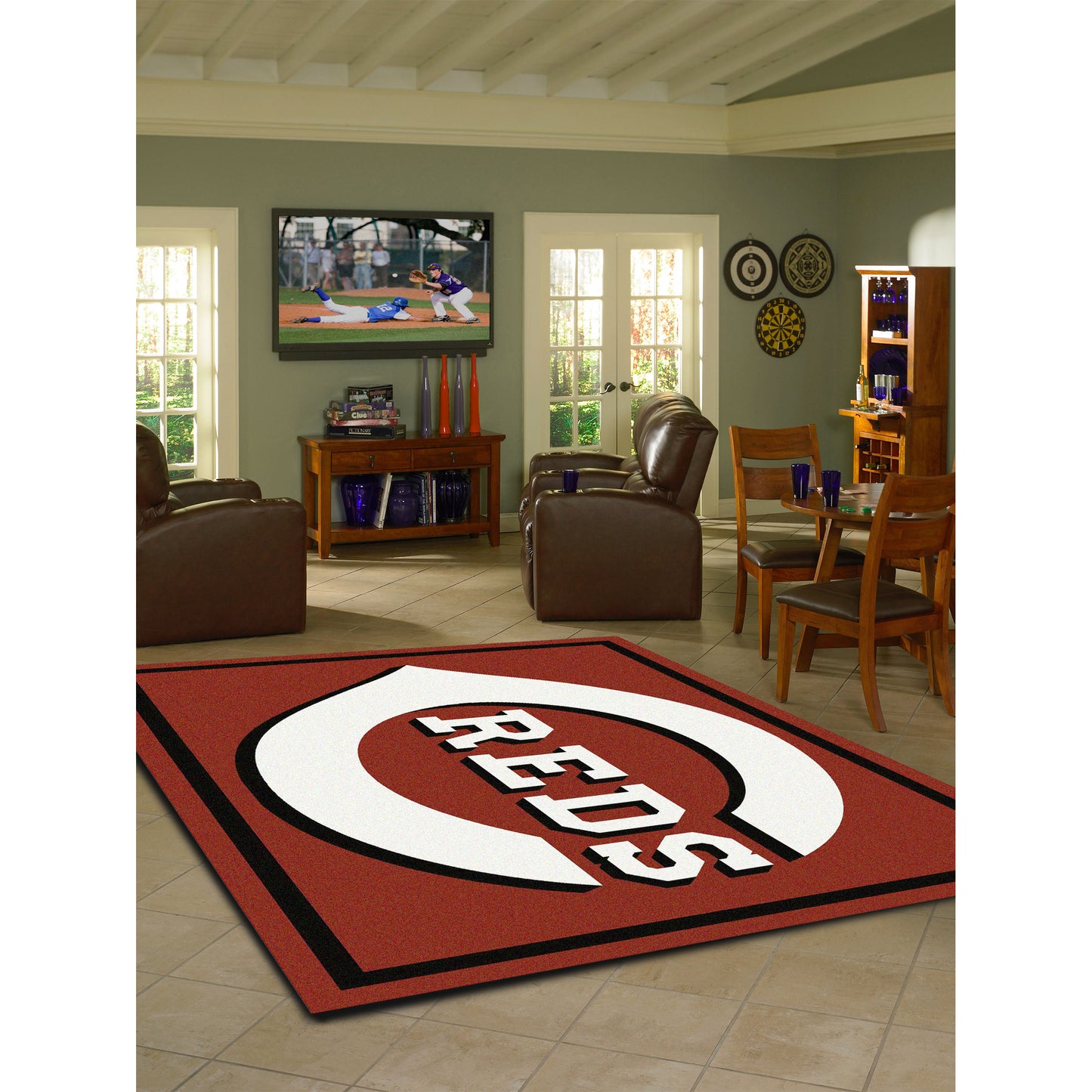 Cincinnati Reds spirit style area rug life