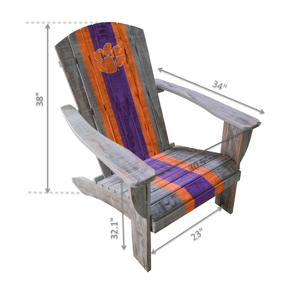 Clemson Tigers Adirondack Chair Dimensions