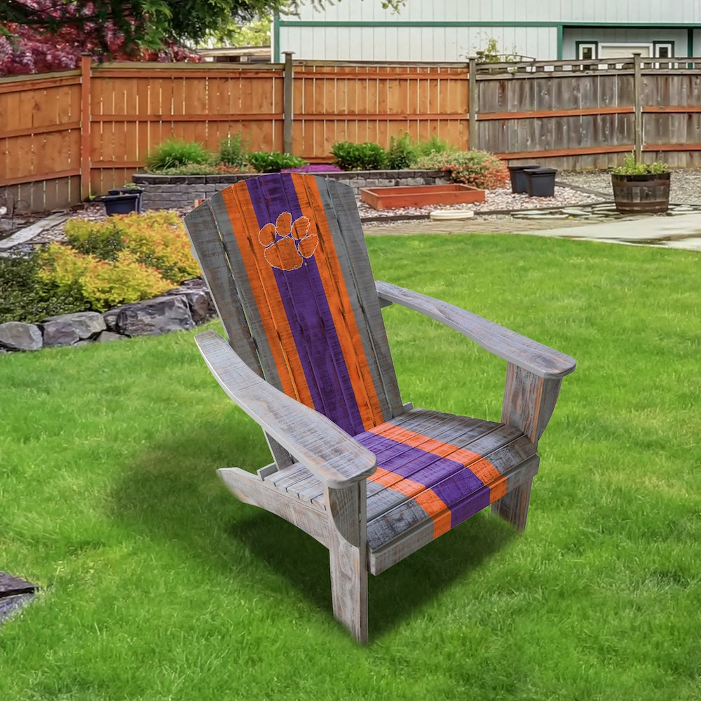 Clemson Tigers Outdoor Painted Adirondack Chair