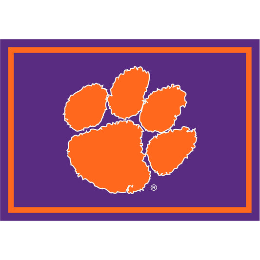 Clemson Tigers distressed style area rug