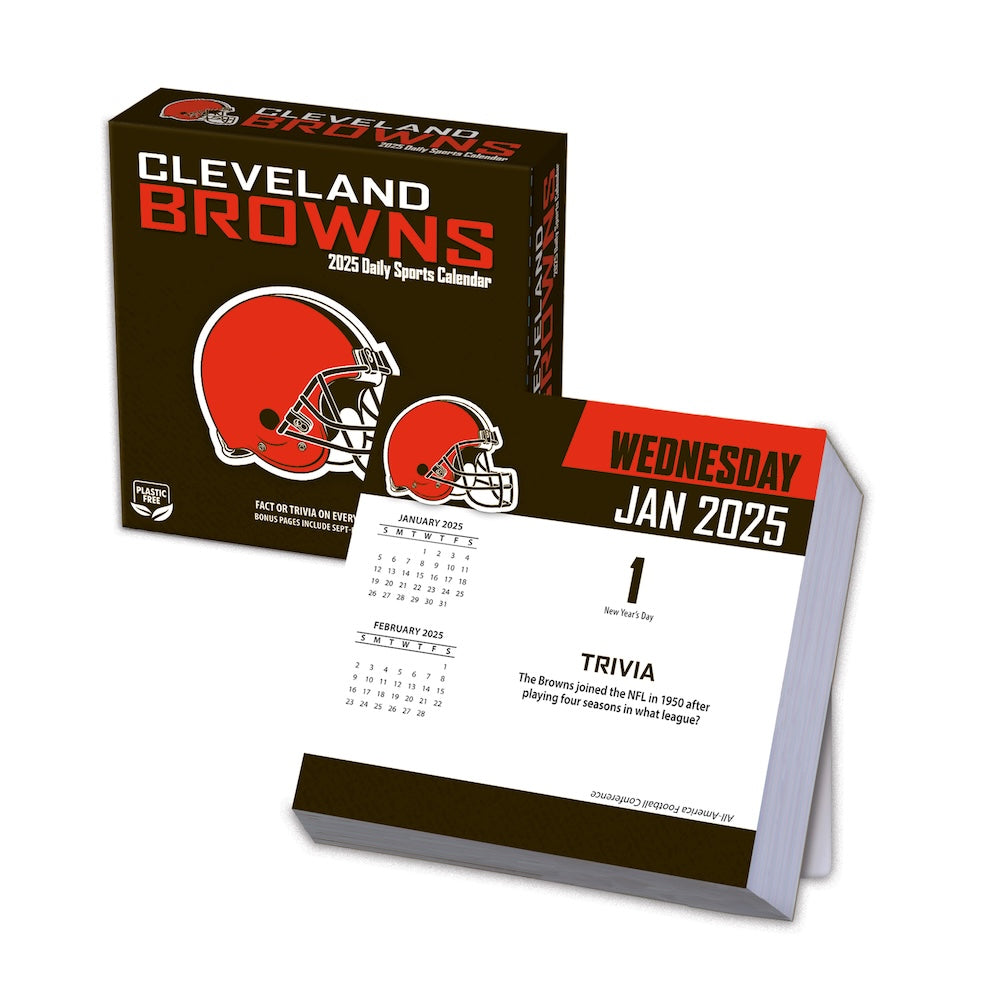 Cleveland Browns 2025 Fact-A-Day Box Desk Calendar