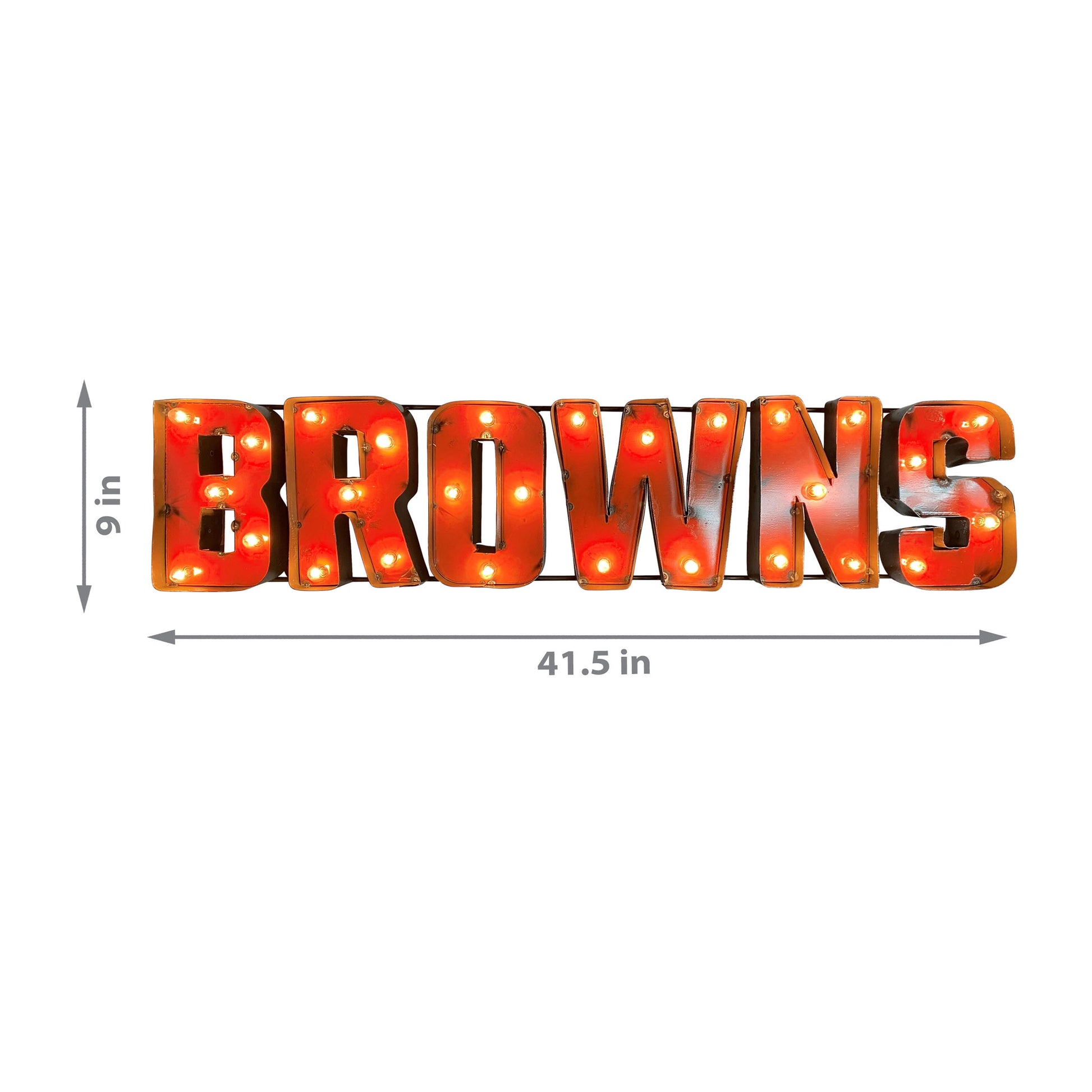 Cleveland Browns lighted metal retro sign