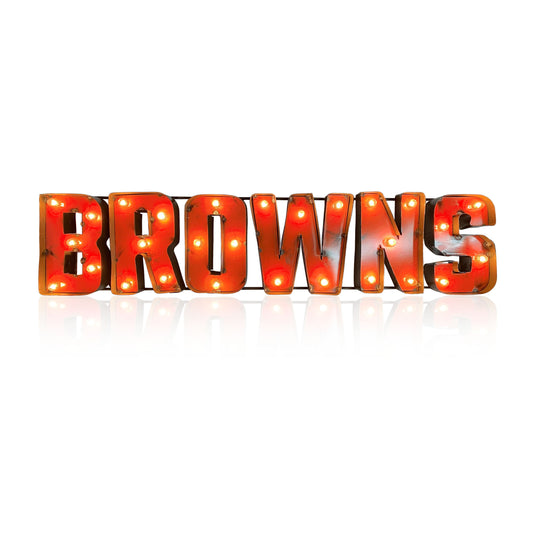 Cleveland Browns lighted metal sign