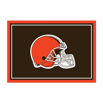 Cleveland Browns distressed style area rug