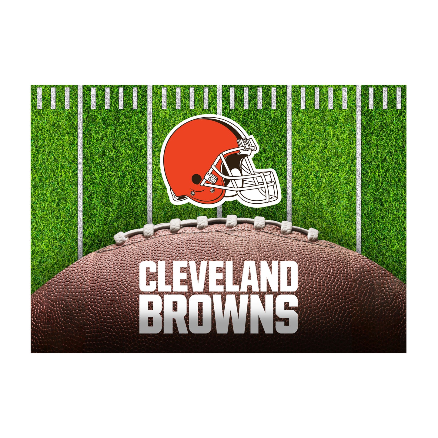 Cleveland Browns washable football field rug