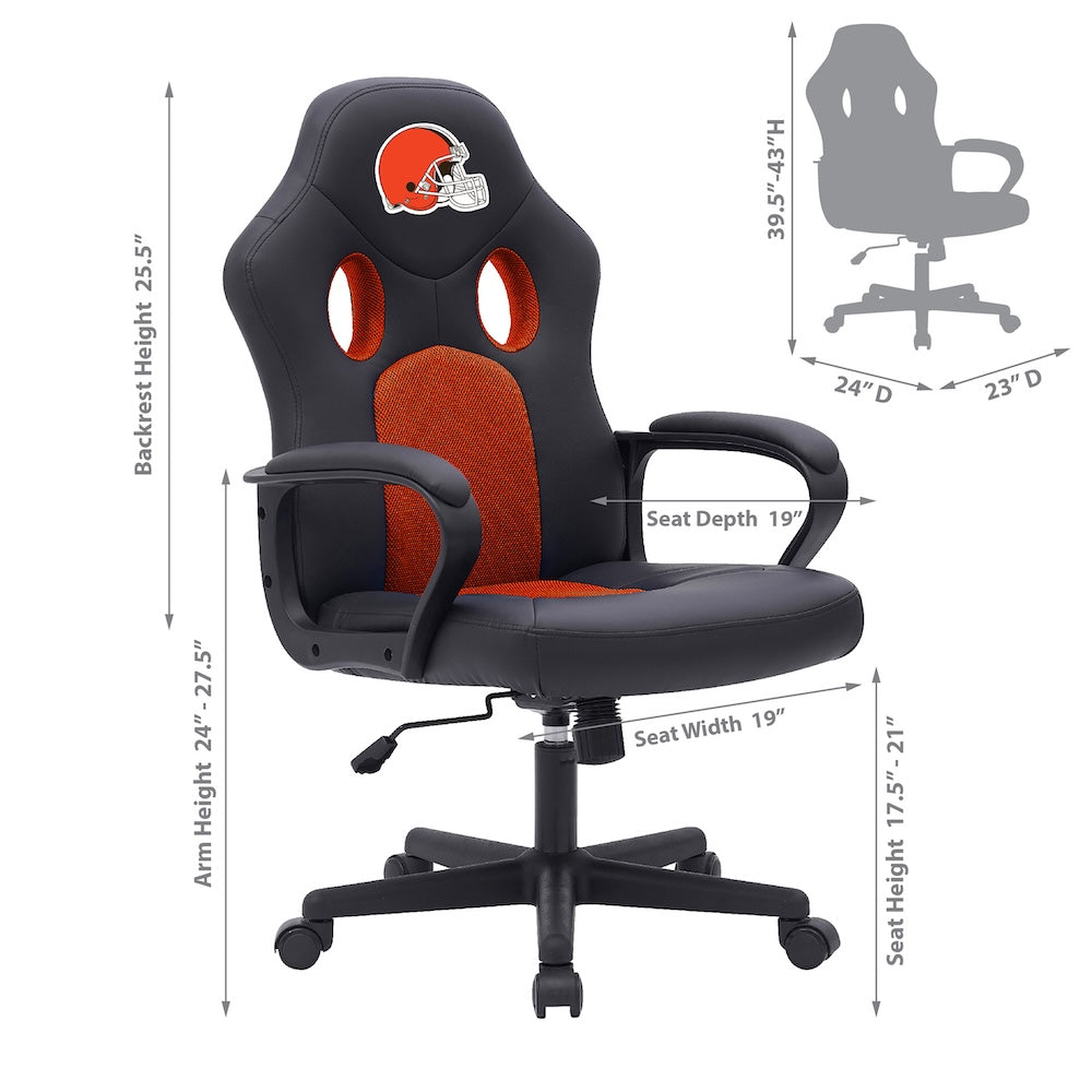 Cleveland Browns Office Gamer Chair Dimensions