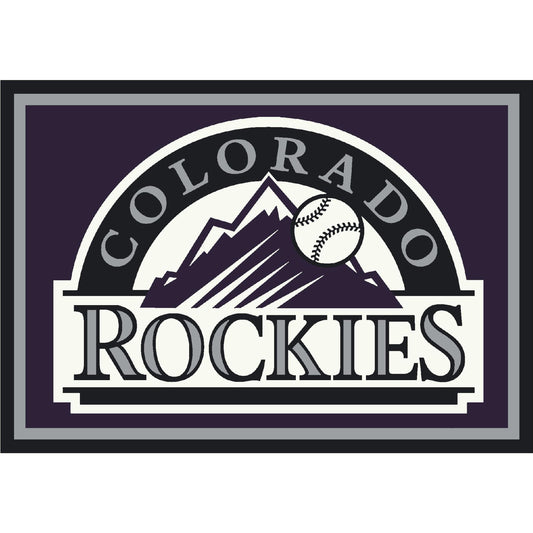 Colorado Rockies distressed style area rug