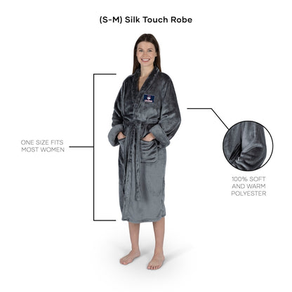 Connecticut Huskies silk touch charcoal women bathrobe