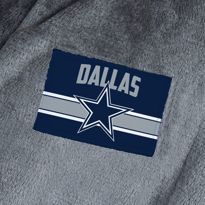 Dallas Cowboys silk touch charcoal bathrobe logo patch