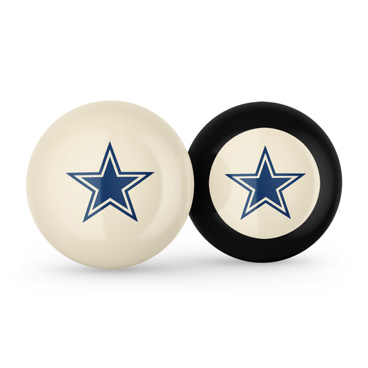 Dallas Cowboys cue ball and 8 ball