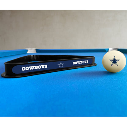 Dallas Cowboys triangle rack and cue ball set