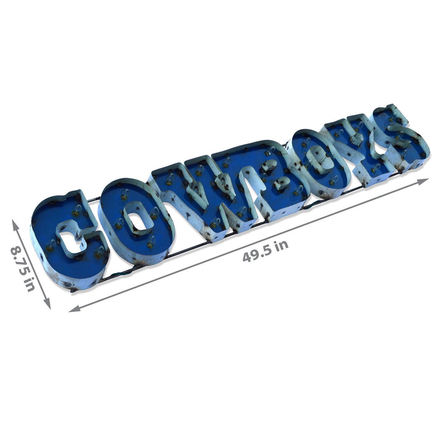 Dallas Cowboys lighted metal retro sign