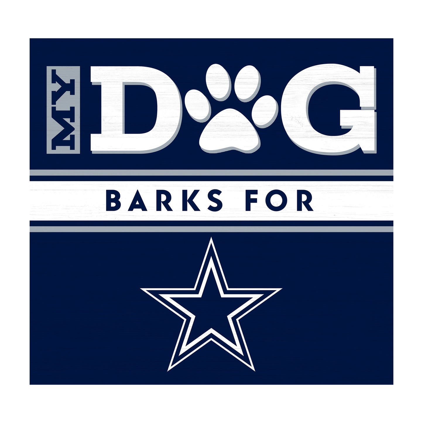 Dallas Cowboys dog sign