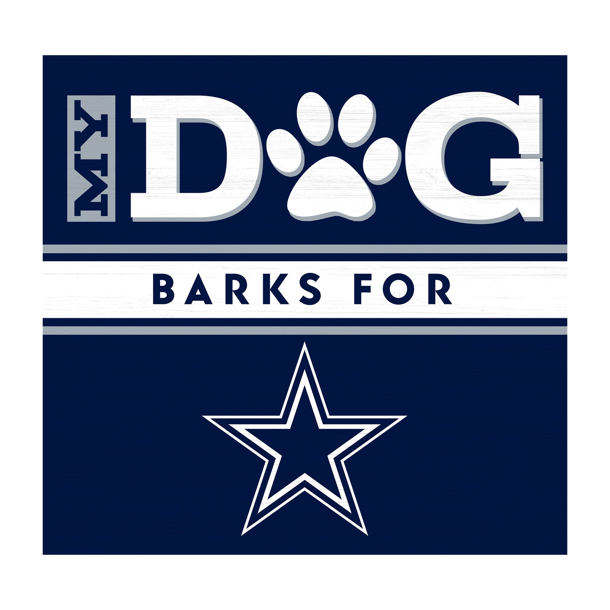 Dallas Cowboys dog sign
