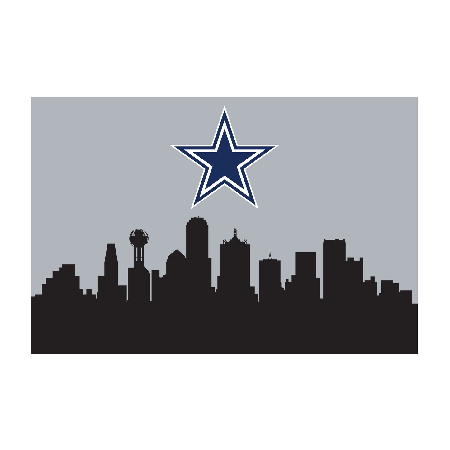 Dallas Cowboys washable cityscape rug