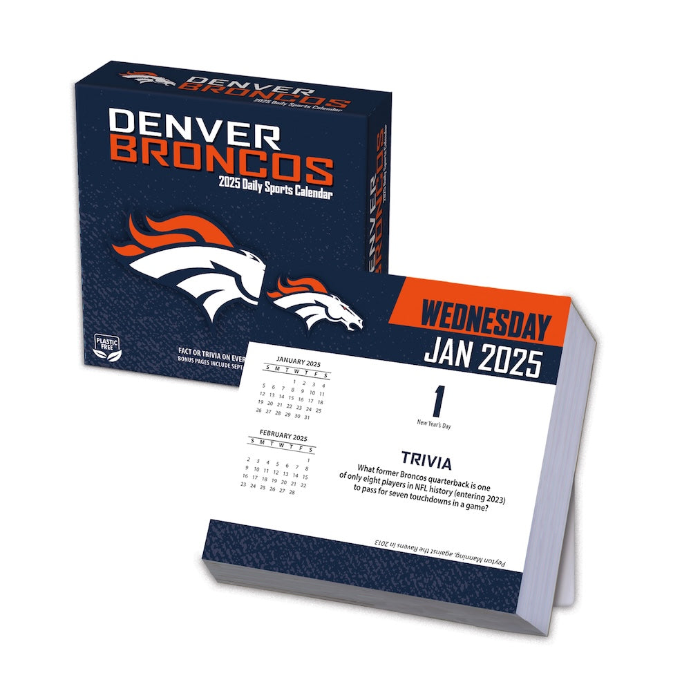 Denver Broncos 2025 Fact-A-Day Box Desk Calendar